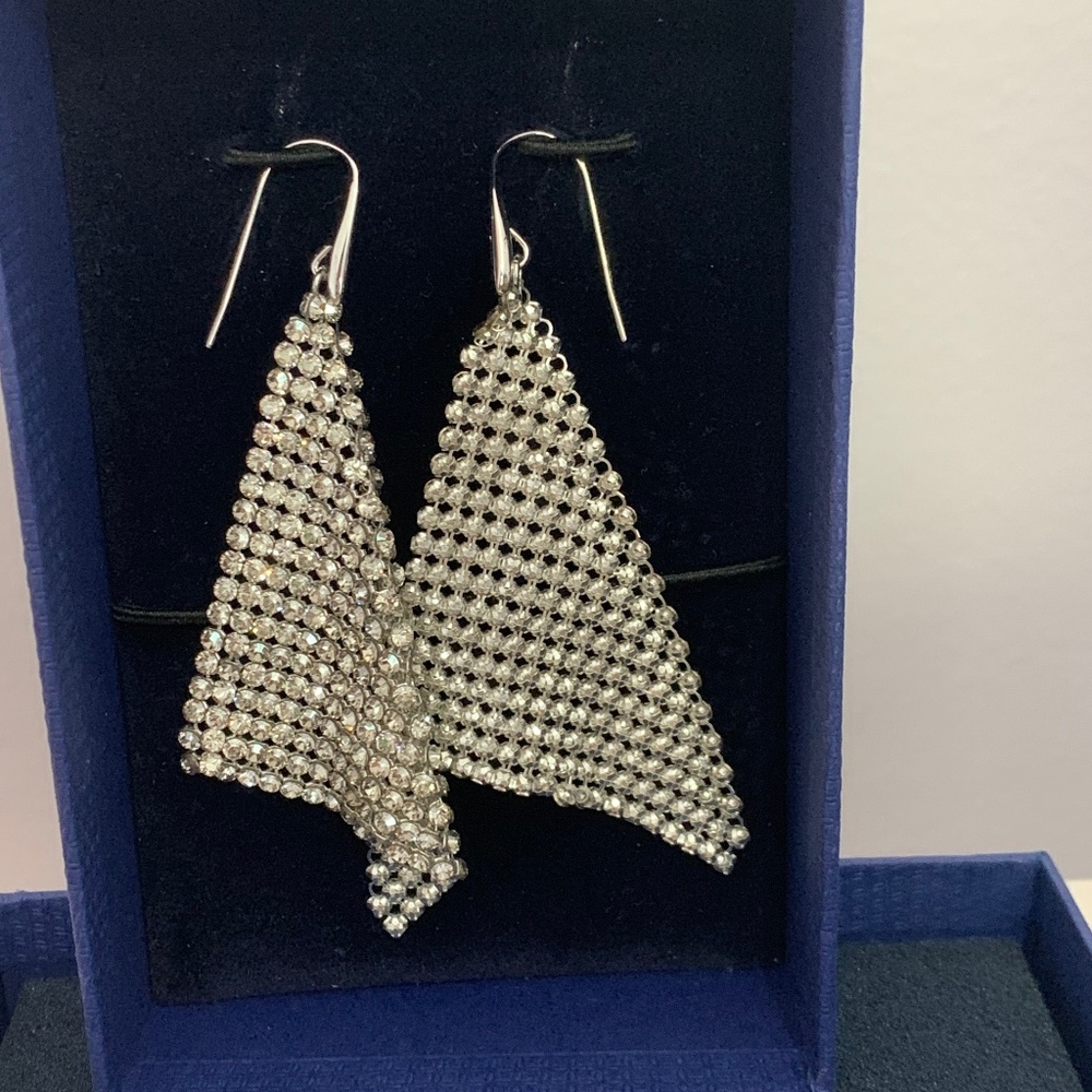 Swarovski mesh crystal earrings
